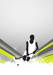 Wall Mural - Field hockey background