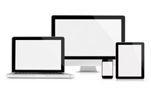 Computer Monitor, Laptop, Tablet And Mobile Phone