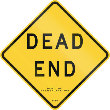 US road warning sign: Dead End sign, New York City