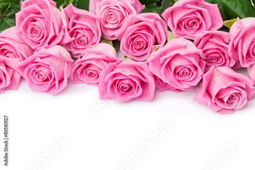 Fototapeta na wymiar Valentines day background with pink roses