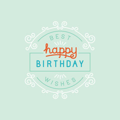 Vector happy birthday greeting card