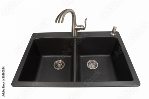 Fotografía Granite Sink with Brushed Stainless Faucet