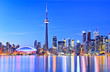 Panorama of Toronto skyline in Ontario, Canada.
