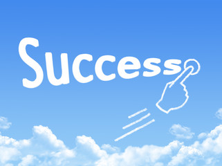 Cloud shaped as success Message