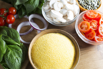 Wall Mural - Ingredients for Polenta Recipe