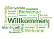 Wordcloud Willkommen