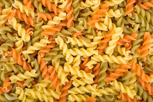 Raw Fusilli Pasta - Three Colors