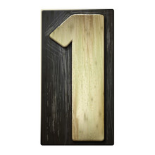 3d Wood Letterpress Number 1