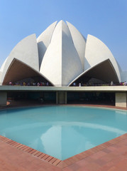 Wall Mural - Lotus temple in New Delhi, India