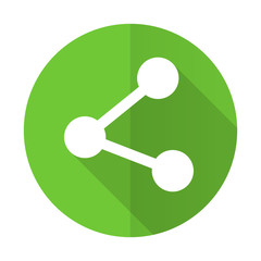 Aufkleber - share green flat icon