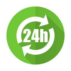 Poster - 24h green flat icon