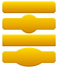 Poster - Golden plaques, signboards