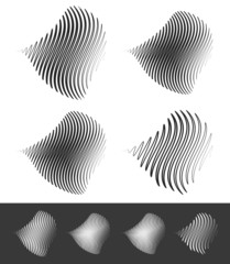Poster - Distorted abstract wavy lines