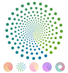 Aufkleber - Dots pattern. Vector elements made of circles. Vector design ele