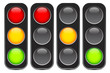 Traffic light, signal, semaphore or control lights vector illust