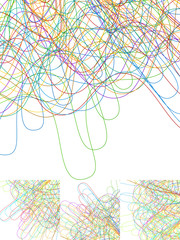 Poster - Colorful scribble like elements. Abstract vector