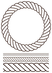 Poster - Rope vector set. Contour version.