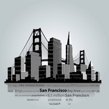 San Francisco City Silhouette.