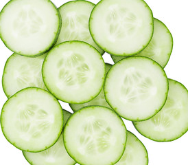 Cucumber on white background