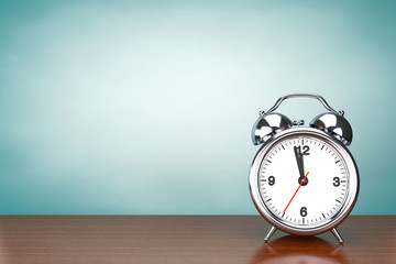 Poster - Old Style Photo. Rare Chrome Alarm Clock