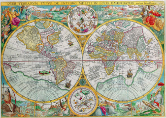 World vintage map