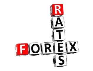 Poster - 3D CrosswordForex Rates on white background