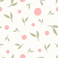 Poster - hand drawn floral seamless pattern