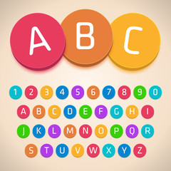 Poster - 3D Colorful Alphabet. Vector Font