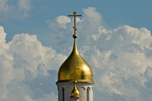 Church Cupola On Sky Background