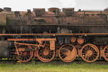 Old Rusted Steam Locomotive In The Netherlands