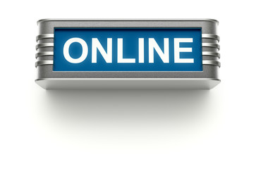 ONLINE sign