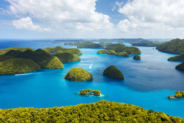 Palau islands from above