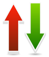 Poster - Green and Red Up, Down Arrows