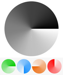 Leinwandbilder - Circular Elements with Transparency (Opacity Mask with Gradient
