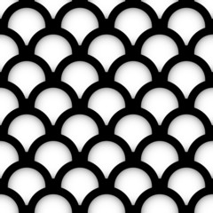 Fototapete - Minimal Circle Pattern - Overlapping Circles