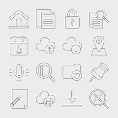 Poster - web line icon set