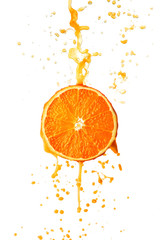 Wall Mural - Orange juice splashing