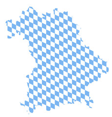 Wall Mural - Bayern Karte Rauten blau