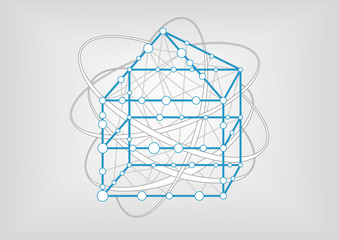 Aufkleber - Smart home automation house symbol vector