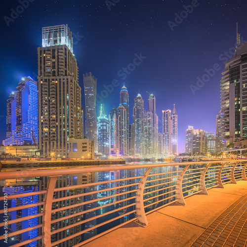 Obraz w ramie The beauty panorama of Dubai marina. UAE