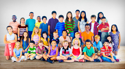 Poster - Kids Children Diversity Happiness Group Concept