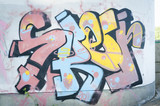 Fototapeta Młodzieżowe - Graffiti lettrage coloré