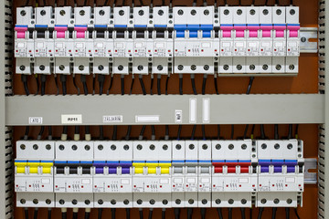 Poster - Control panel with static energy meters and circuit-breakers - f