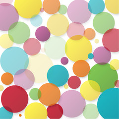 Poster - Abstract vector background with color circles