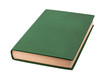 Closed green book isolated