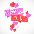 © Jérôme Rommé - bulle faire-part : c'est une fille
