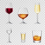 Fototapeta  - Alcohol Drinks Transparent