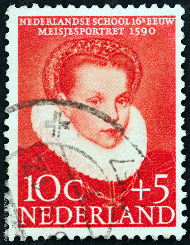 Fotografia, Obraz Portrait of a Girl, Dutch Paintings (Netherlands 1956)