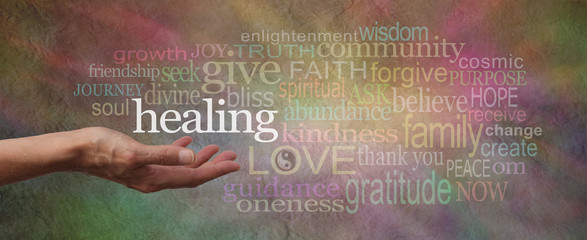 Sticker - Healing Words Parchment Website Header