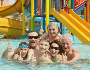 Wall Mural -  Happy family relax 